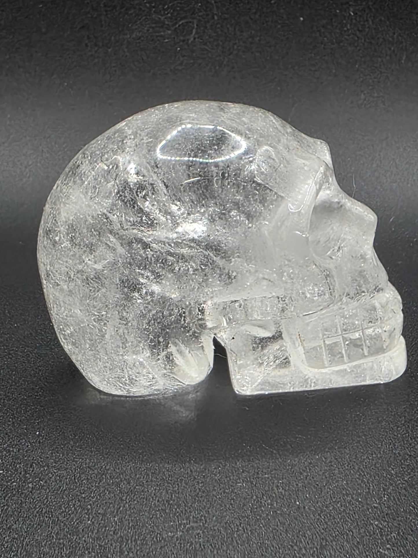 ✨ Clear Quartz Skull — Amplified Clarity (2.65"x1.75"x2.15")