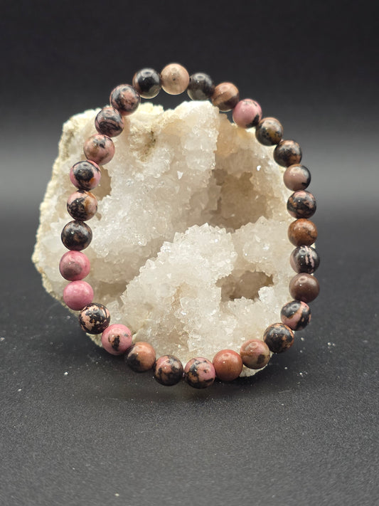 💕 Rhodonite Bracelet – Gentle Balance (6mm)