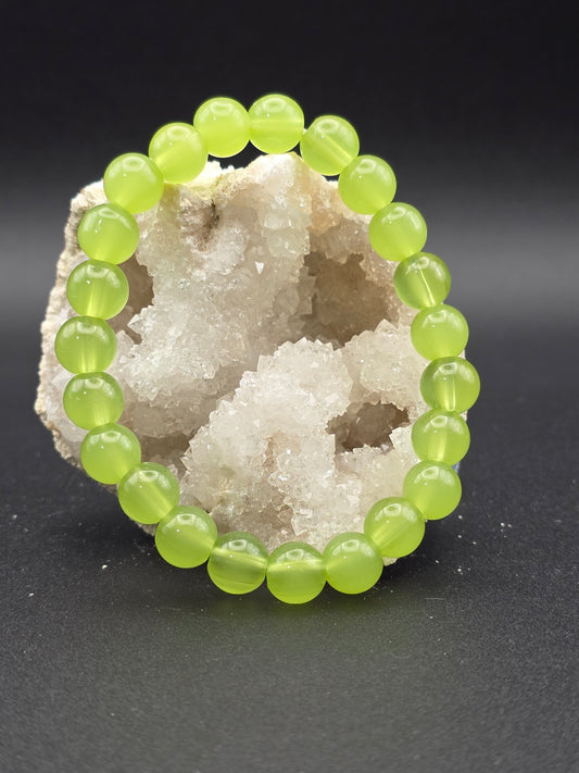 🍋 Lemon Jade Bracelet – Bright Harmony (8mm)