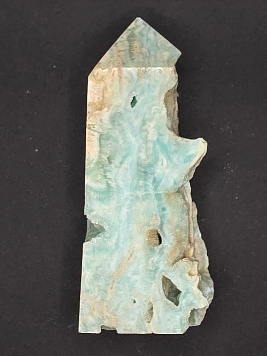 💧 Hemimorphite Tower with Raw Edge — Emotional Renewal (4")