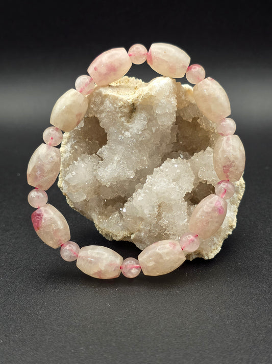 🦄 Unicorn Agate Bracelet – Enchanted Harmony (Oval Barrel)