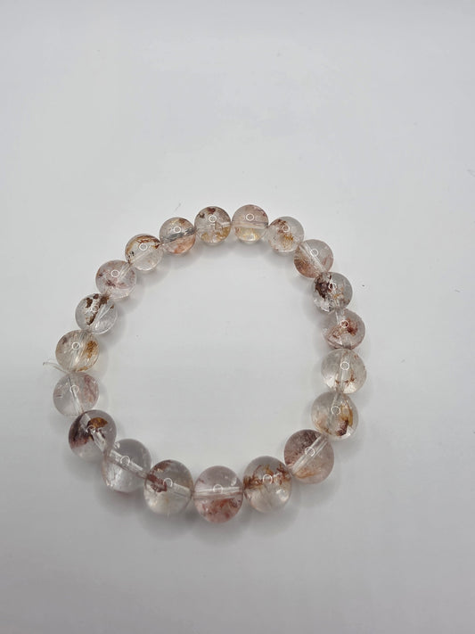 💎 Herkimer Diamond with Fire Quartz Inclusions – Crystal Clarity (10mm)