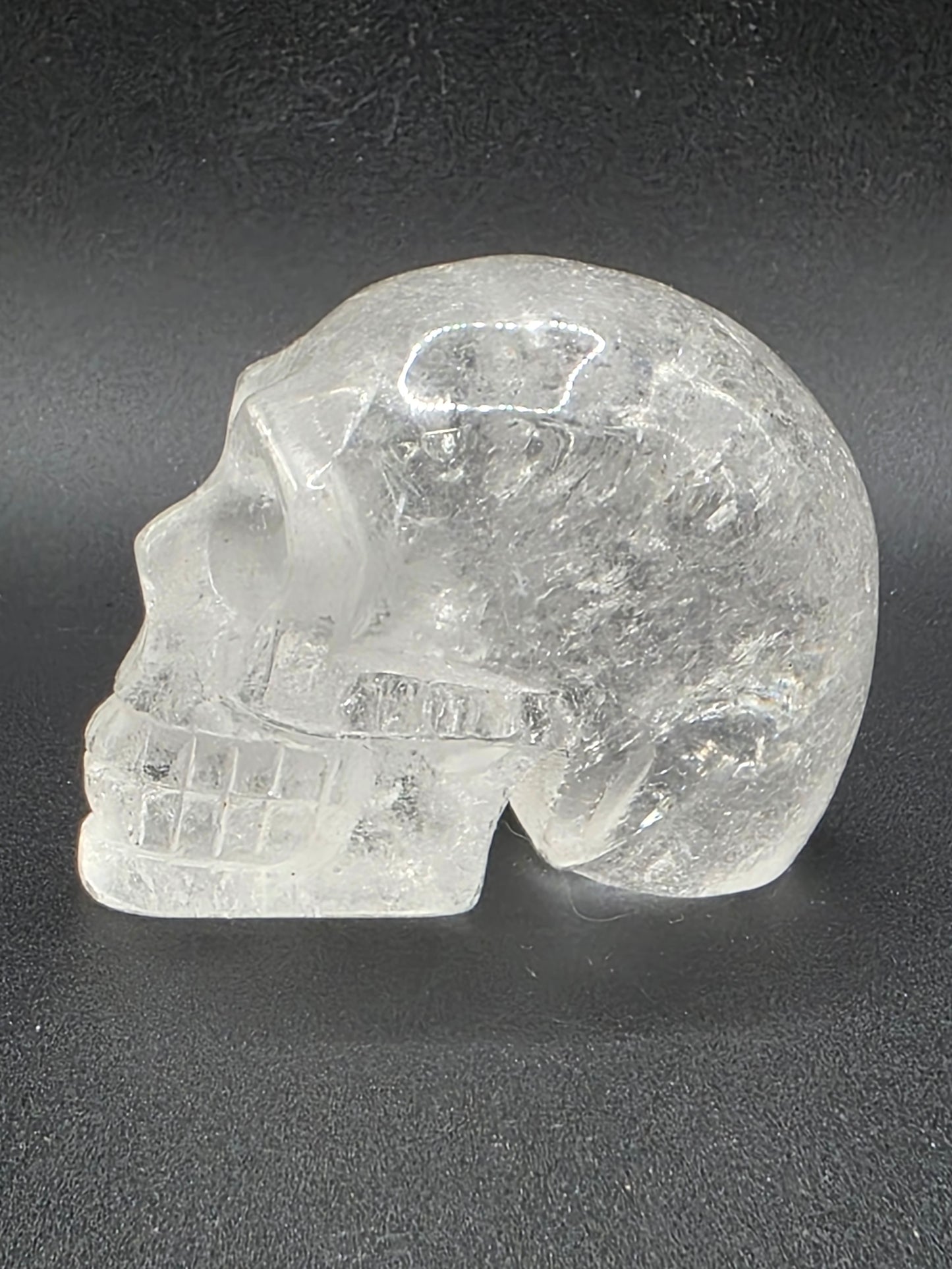 ✨ Clear Quartz Skull — Amplified Clarity (2.65"x1.75"x2.15")