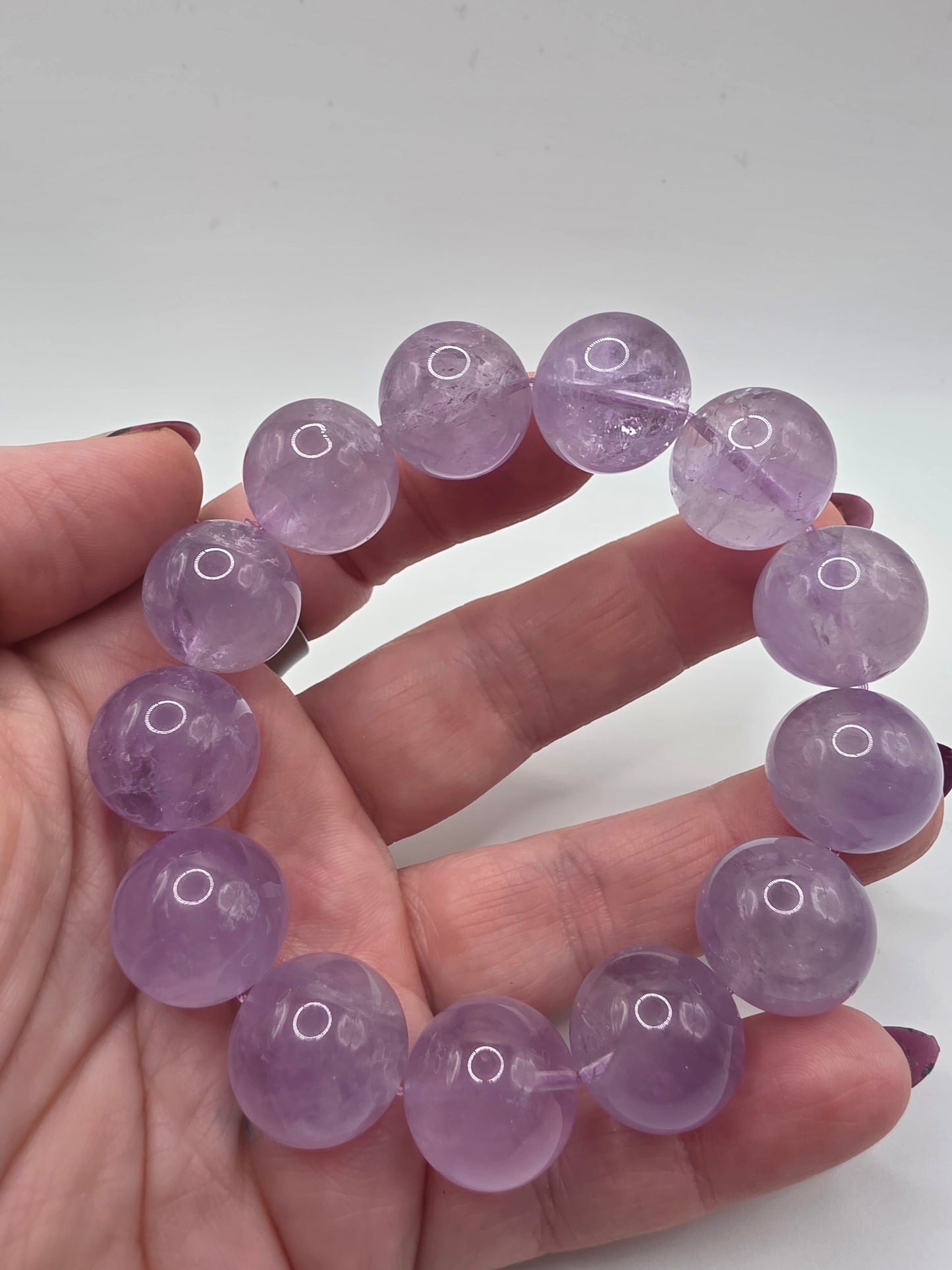 💜 Lavender Amethyst Bracelet – Dream Calm (17mm)