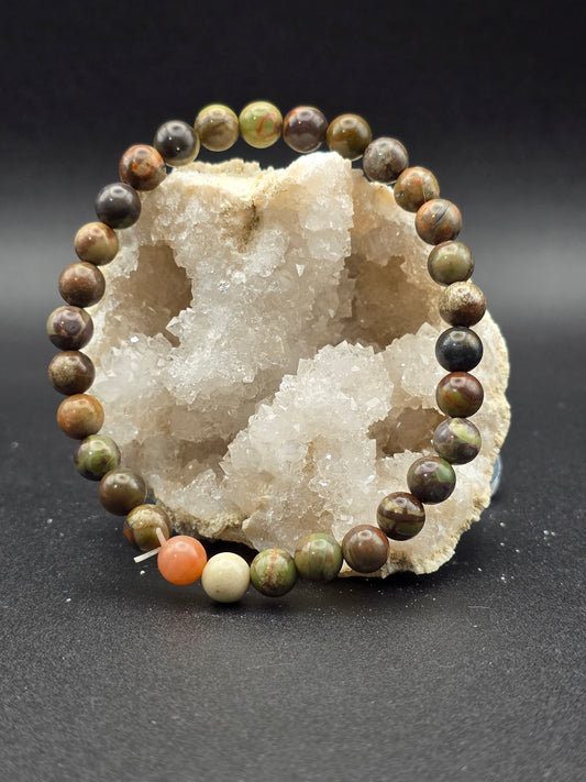 💵 Money Agate Bracelet – Prosperity Flow (6mm)