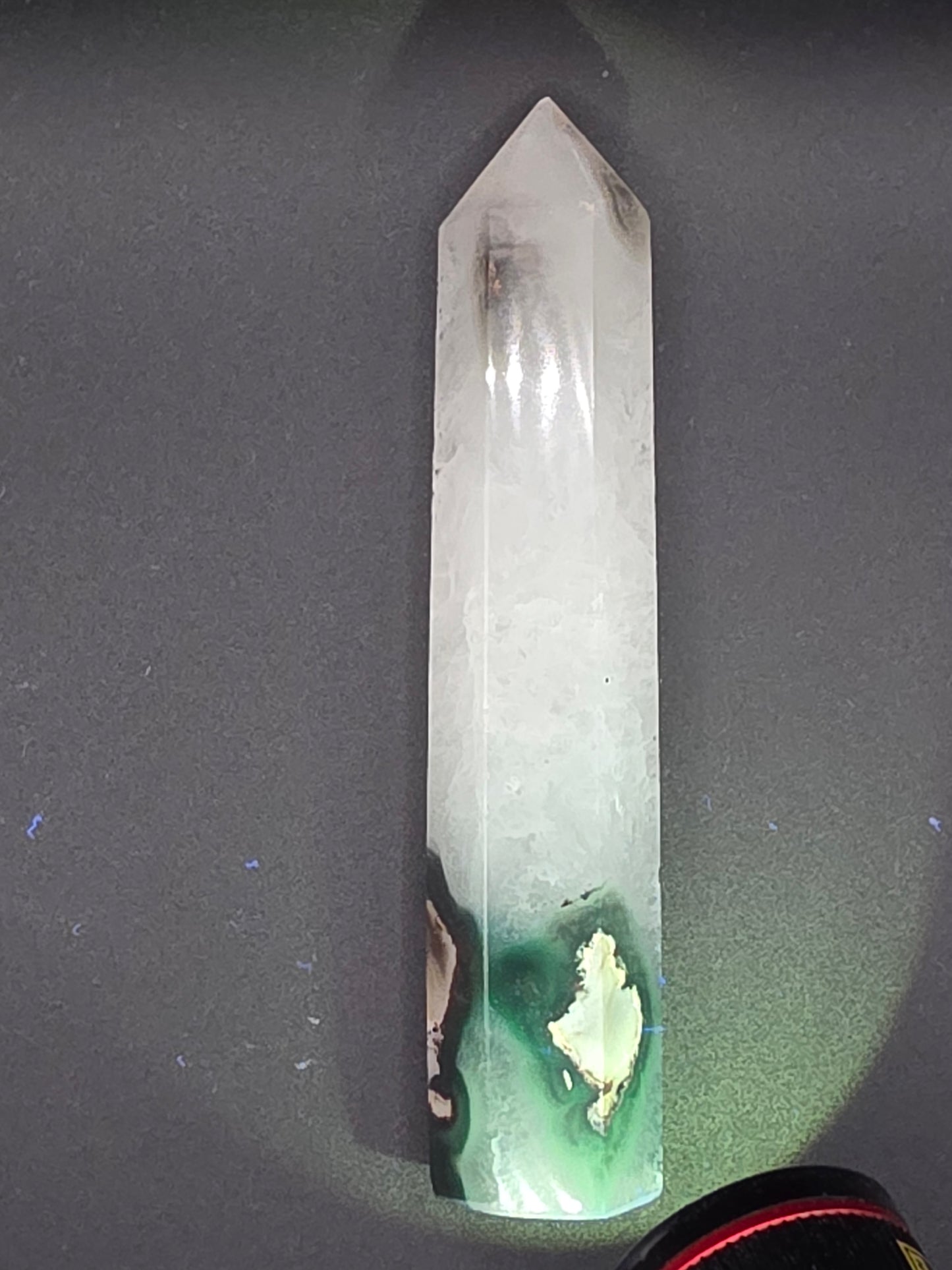 🌋 Volcanic Quartz Agate Tower – Harmony & Protection (5.4")