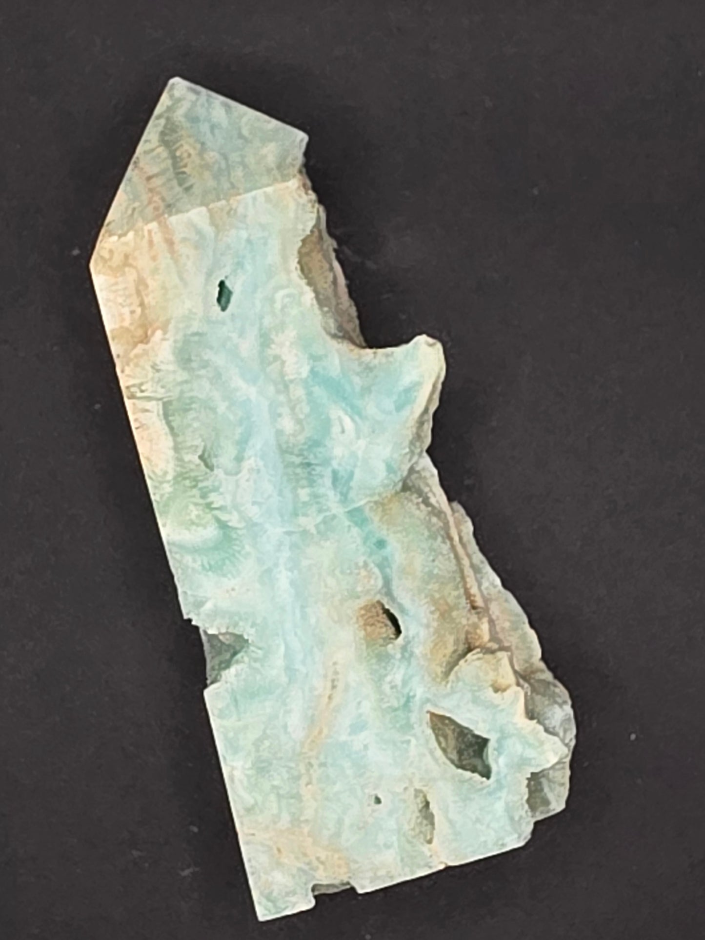 💧 Hemimorphite Tower with Raw Edge — Emotional Renewal (4")