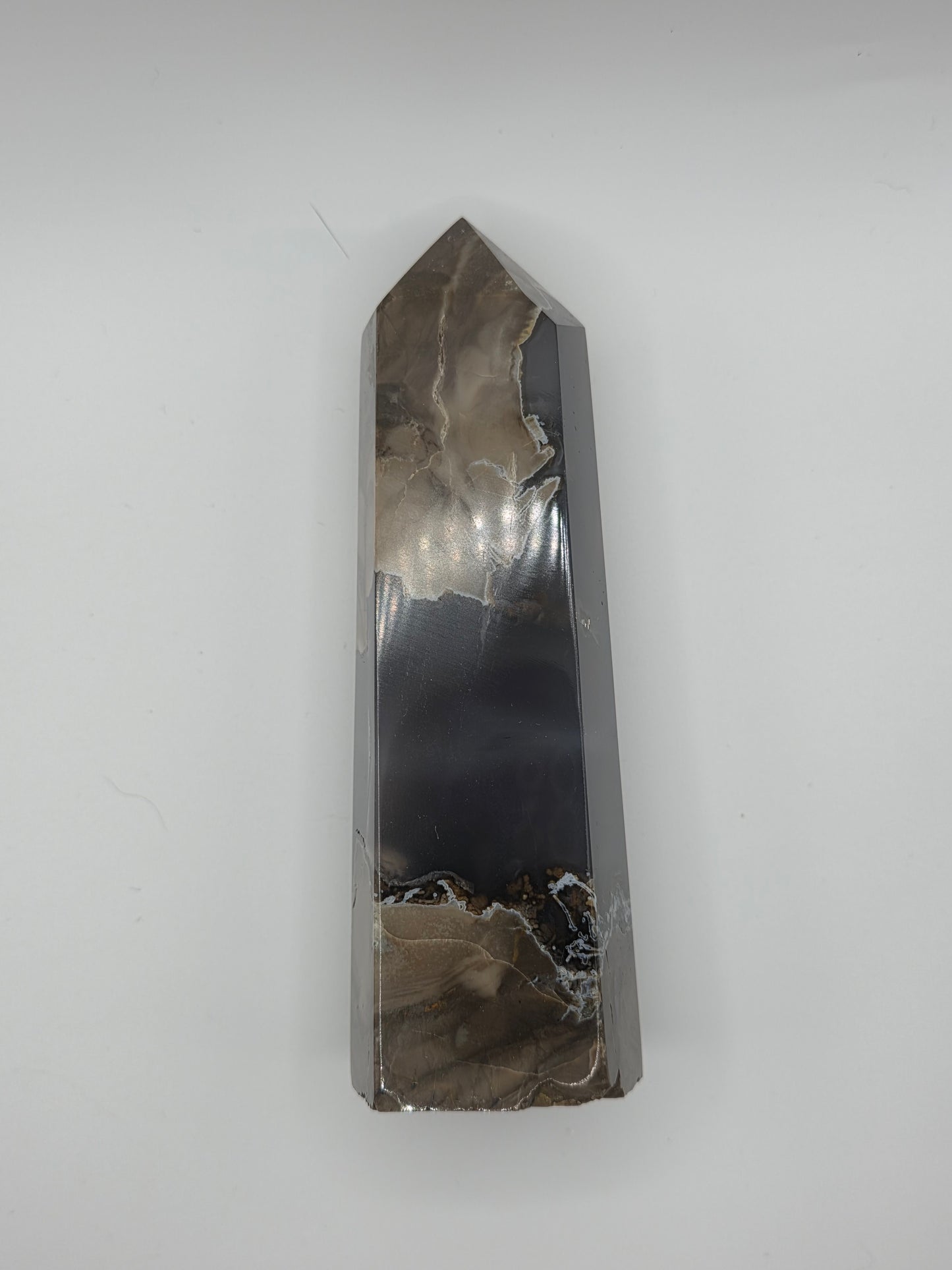 💎 Volcano Agate Tower Chunky — Harmony & Protection (5.65")